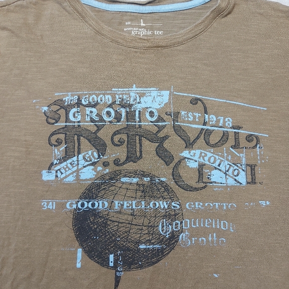 Banana Republic Khaki Mens Short Sleeve  Graphic Tee Shirt, Small - Picture 3 of 6